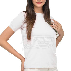 T-shirts décontractés pour femmes, dernier design, été, logo imprimé personnalisé, 100% coton, vente flash - Product Image 2