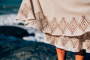 Cotton Tribal Wrap Skirt <b>Handmade</b> Hippie <b>Clothes</b> Eco Sustainable Skirt for Women Bohemian Festival Fashion - Product Image 2
