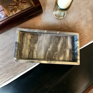 Luxury Marble <b>Serving</b> Tray with Bowl <b>Set</b> Premium Handmade Stone Platter Cheese <b>Serving</b> Tray with Cup Multipurpose Kitchen Dining - Product Image 5