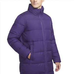 Manteau long matelassé à capuche pour homme, coupe-vent et chaud, idéal pour l'hiver - Product Image 2