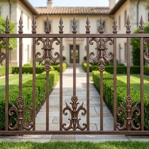 Clôture en fer élégante avec un design à motifs décoratifs pour usage en villa - Product Image 1