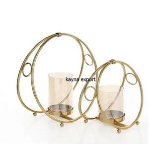 Nouveau design décoratif en aluminium Sculpture à la main Votive New Christmas Metal Votive avec verre bon marché Élégant et économique - Product Image 3