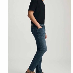 Vintage High Quality Men's Straight Denim Jeans Knitted Cotton Spandex Breathable Solid Spring Autumn Casual Stretch - Product Image 3