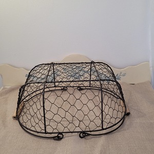 Black <b>Wire</b> <b>Basket</b> Fruit Harvesting <b>Basket</b> For Garden Produce Durable And Long Lasting Metal Construction Easy To Carry And Clean - Product Image 4