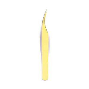 Pince à épiler dorée ultra-precise pour extensions de cils, antistatique - Product Image 4
