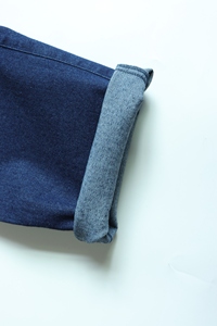 Jeans de Hombre de Pierna Recta, Corte Regular, Cintura Media, Denim Lavado, Estilo Casual para Otoño, Pantalones de Algodón Azul Sólido - Product Image 5