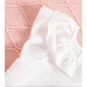 Robe à rayures bleues et blanches pour bébés filles avec col à volants, robe d'été décontractée et élégante pour les fêtes, pour enfants - Product Image 2