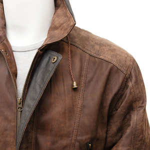 Chaqueta de Cuero Casual para Hombre, Nueva Colección 2026, Estilo Urbano, con Cierre, Impresión Personalizada, Impermeable, Resistente al Viento y Transpirable - Product Image 3