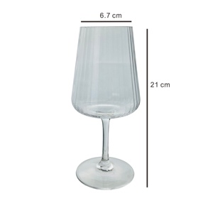 Verre à vin rouge incassable en plastique côtelé pour fêtes et restaurants - Product Image 3