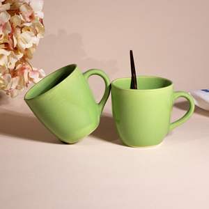 Taza de Café de Cerámica de Color Sólido, Moderna y de Lujo, 200 ml, Ecológica, Duradera, Portátil, Verde Brillante, para Oficina y Hogar, Ideal para Regalo - Product Image 2