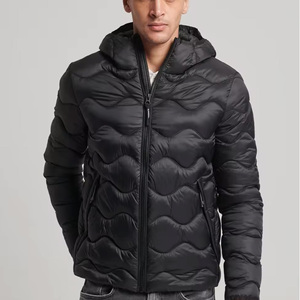 Wholesale Factory Hooded Long Patchwork Front <b>Packable</b> Recycled Fabric Insulated Breathable Eco-Friendly Travel <b>Jacket</b> Low MOQ - Product Image 5