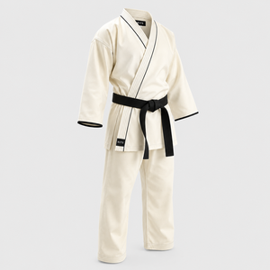 Kimono de Jiu-Jitsu RITS blanc en polyester/coton léger et durable pour adulte unisexe – Vêtement d'arts martiaux respirant, le plus vendu, vente en gros - Product Image 3