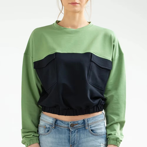 Nouveau sweat à capuche décontracté hiver européen-américain, avec empiècements contrastants, brodé, 100% coton, vintage, séchage rapide, polaire, manches longues - Product Image 5