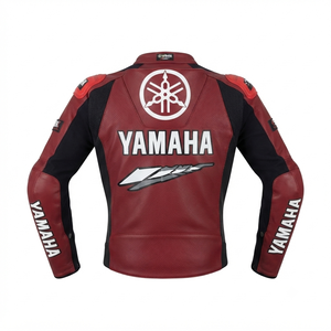 Men’s Ramaha Cowhide Leather <b>Racing</b> <b>Jacket</b>/Chaqueta MotoCP Style CE Level 2 Armor Motorcycle Track Riding Protective Gear CE - Product Image 2