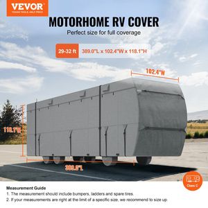 Funda para Autocaravana Clase C de 29-32 pies, Impermeable, Resistente al Viento, Antidesgarros, de Tela Oxford, Accesorios Exteriores para RV - Product Image 2