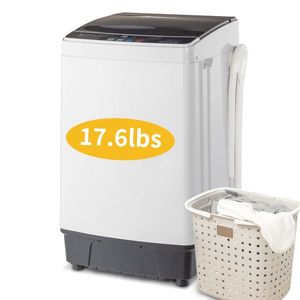 Portable Compact Top-Load Washer Full Automatic with 10 Programs and 8 Water Level Selection Spin Drain Pump Included - Product Image 1