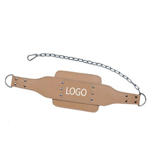 Cinturón de Cuero para Levantamiento de Pesas, Ajustable, Resistente, para Entrenamiento de Fuerza y Fitness, con Cadena - Product Image 2