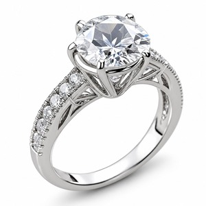 Anillo de Compromiso Roy Diamond con Diamante Clásico de Corte Brillante, Plata 925 con Baño de Rodio, Engaste de Garras, Joyería para Mujer, Certificado IGI - Product Image 6
