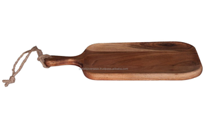 Plateau de service en bois d'acacia durable fait à la main, design moderne pour la cuisine, la salle à manger, la table basse, le restaurant, l'hôtel - Product Image 4