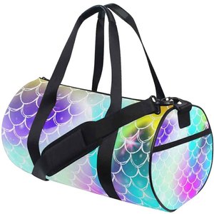 Sublimation Printed Duffle Bags Custom Logo Travel Gym Sports Duffel Bag Waterproof Polyester Large Capacity - Product Image 3