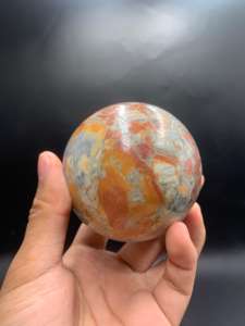Esfera de Jaspe Maligano Indonesio Natural de 5 cm, Pulida y Lisa, Bola de Piedra Preciosa Multicolor para Decoración, Colección y Meditación - Product Image 3
