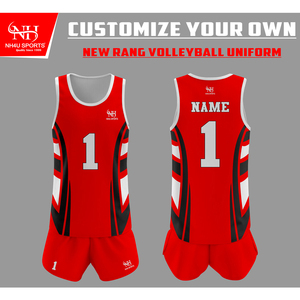 Uniforme de volley-ball unisexe de qualité supérieure, taille plus, 100% polyester, sublimation personnalisée, vente en gros, pas cher - Product Image 4