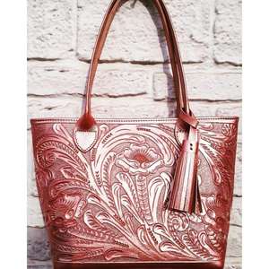 Bolsos de Cuero Hechos a Mano con Diseño Grabado, Accesorios de Regalo, Bolso de Moda para Mujer, Estilo Tradicional - Product Image 1