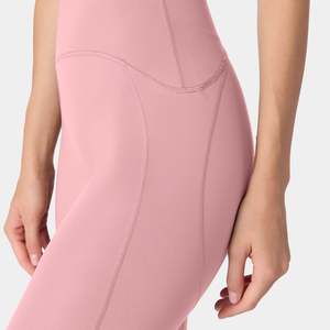 Nouveautés : Leggings de yoga simples à taille haute pour femmes, de haute qualité, extensibles dans quatre directions, séchage rapide, en Spandex/Nylon avec élasticité accrue - Product Image 4