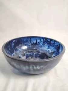 Beautiful Handmade <b>Epoxy</b> <b>Resin</b> Bowl with Pearl Finish and Marble Inspired Texture Designed for Elegant Home Decor Serving - Product Image 1