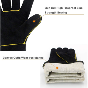 Grain Leather Wing Thumb <b>Gardening</b> & Welding Safety Driver Gloves Kevlar <b>Liner</b> Molten Metal Splash Test Type A-Straight Thumb - Product Image 4