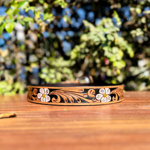 Ceinture Western en cuir sculptée à la main avec boucle Western en laiton, ceinture en cuir argentin peinte à la main, ceinture de cowboy - Product Image 4