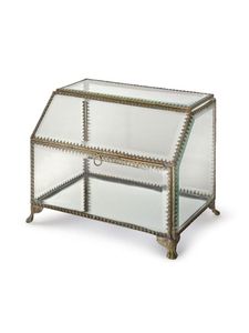 Handmade Customized Vintage Beveled Glass Storage Boxes With Metal Frame For Jewelry Organizers Metal & Glass Boxes - Product Image 2