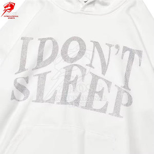 เสื้อฮู้ดแฟชั่นผู้ชายประดับเพชรเทียม แขนจั๊มพ์ ผ้าด้านในนุ่มสบาย ดีไซน์สไตล์คนเมือง มีจำหน่ายแล้ว - Product Image 2
