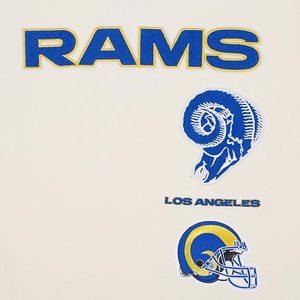 Camiseta Blanca de los Angeles Rams con Logotipo Bordado y Diseño de Casco, Ropa Deportiva de Manga Corta - Product Image 4