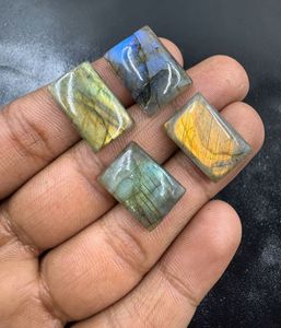 เครื่องประดับธรรมชาติทำจากแร่ลาบราดอไรต์หลากสีสันขนาด15-20มม. ทรงสี่เหลี่ยมเจียระไนเหลี่ยม - Product Image 3