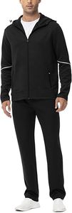 Warm Hooded Sweatshirt Pants Set Streetwear Gym Wear Athletic Training Suit Mens Fashion Two Piece - Product Image 3