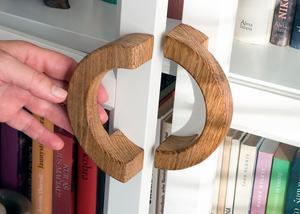 Wooden Ring Cabinet <b>Handle</b> Minimalist Design Natural Finish <b>Furniture</b> <b>Knob</b> for Drawer Door Hardware Wooden Door Pull - Product Image 5