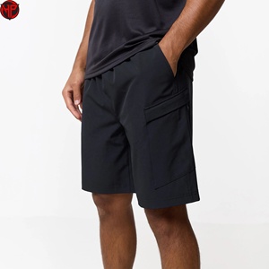 Ensemble de shorts de sport pour homme, écologiques, 100% coton, motif uni numérique, légers, avec cordon de serrage à la taille, pour la course à pied et l'entraînement décontracté - Product Image 5