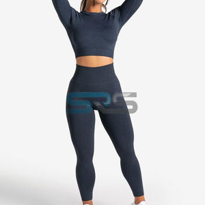 Ensemble de sport yoga 2 pièces pour femme, short taille élastique respirant coupe ajustée en tissu intelligent, idéal pour la course décontractée - Product Image 6