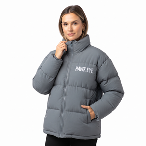 Veste d'hiver matelassée personnalisée pour femme, col montant, fermeture éclair intégrale, manteau tendance, vêtement d'extérieur hivernal - Product Image 3