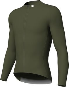 Maillot de cyclisme sans col pour homme TRIBON SPORTS, vert olive, fermeture éclair, réfléchissant, respirant, 100% polyester, sportif - Product Image 3