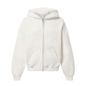 เสื้อฮู้ดดี้ผู้ชายไซส์ใหญ่ ODM/OEM ขายส่ง แบบซิปเต็มตัว สกรีนโลโก้ตามสั่ง สำหรับผู้ชาย - Product Image 1
