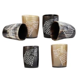 ภาชนะทำจากเขาควาย ดีไซน์โดดเด่น คุณภาพเยี่ยม สีน้ำตาลเข้ม ขัดเงา งานฝีมือ ของตกแต่ง - Product Image 1