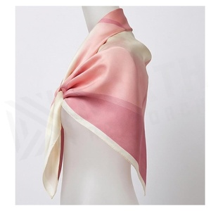 Women's <b>Square</b> <b>Silk</b> <b>Scarf</b> Color Blocking Elegant Fashion Accessory All Seasons 100% <b>Silk</b> Skin Friendly - Product Image 3