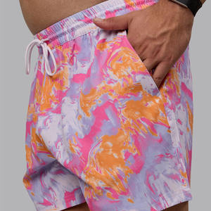 Shorts de Baño para Hombre con Estampado Personalizado OEM, 5 Pulgadas, Secado Rápido, Transpirables, Ligeros, con Cordón Ajustable, Tejido, de Poliéster - Product Image 2