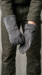 Industrial Heat Protection <b>Gloves</b> <b>Long</b> Cuff Leather Safety <b>Gloves</b> - Product Image 5