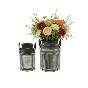 Best Selling Handcrafted Galvanized Flower <b>Vase</b> Artistic Home Decoration <b>Unique</b> Texture Stylish Interior Display Accent - Product Image 1