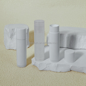 Contenedor de bálsamo labial PP completo 5ml plástico blanco claro vacío sólido Perfume Stick <span class=keywords><strong>Chapstick</strong></span> tubo viento redondo bálsamo labial tubo 5g - Product Image 5
