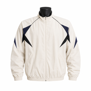 Chaqueta cortavientos impermeable, ligera, para deportes al aire libre, a prueba de viento, con cierre y cuello alto. - Product Image 1