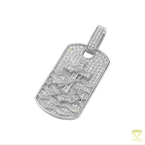 Luxury 18K Gold Plated Pendant with Moissanite in 925 Sterling Silver Hip Hop Jewelry Necklace GIA Certified - Product Image 4